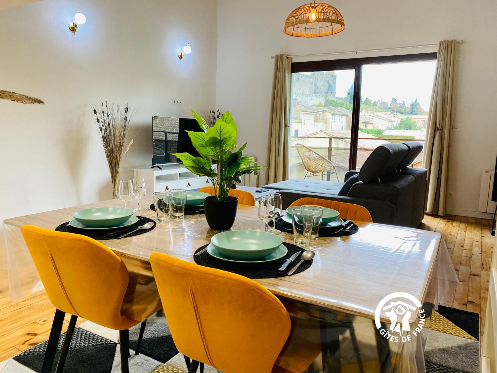 Loft Cocon Climatise - Imprenable Vue Sur Le Chateau Comtal Carcassone Kültér fotó