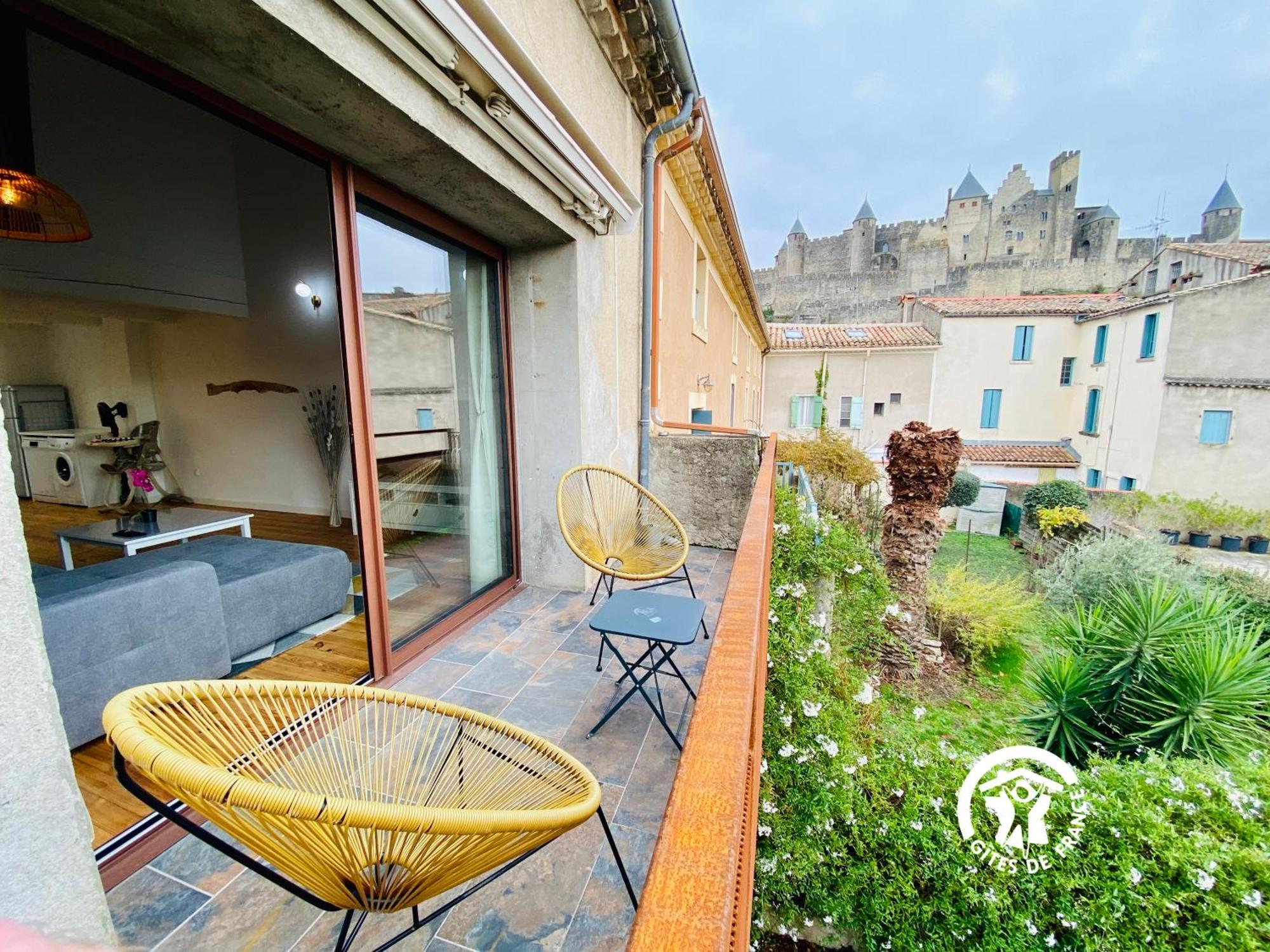 Loft Cocon Climatise - Imprenable Vue Sur Le Chateau Comtal Carcassone Kültér fotó