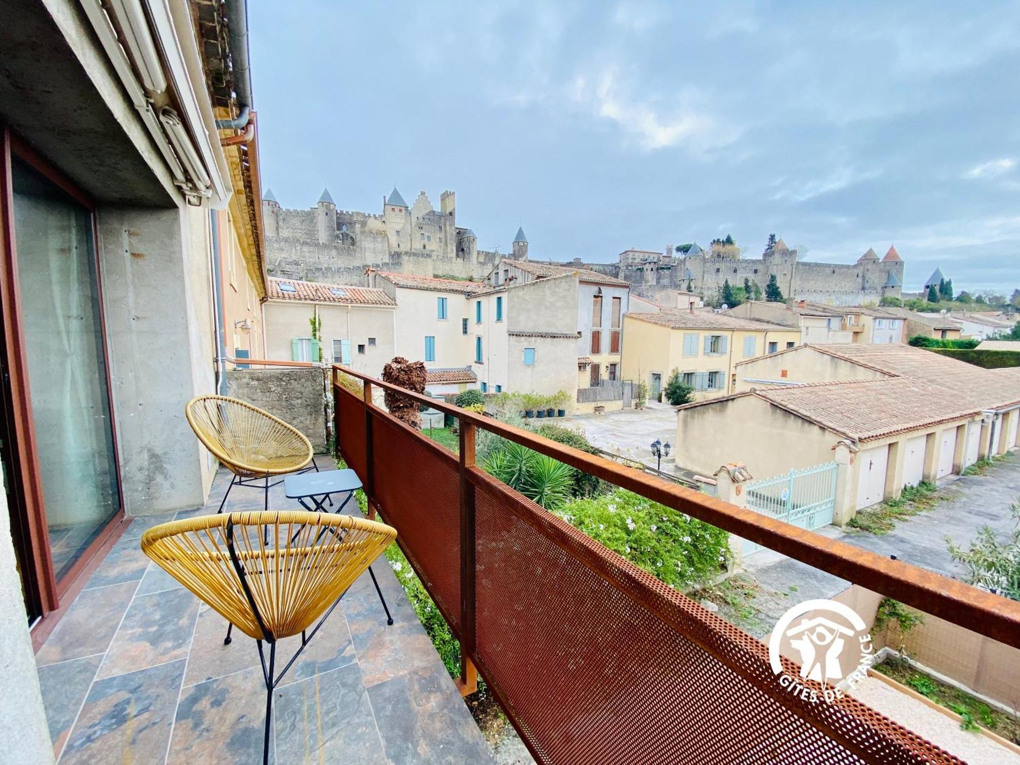 Loft Cocon Climatise - Imprenable Vue Sur Le Chateau Comtal Carcassone Kültér fotó